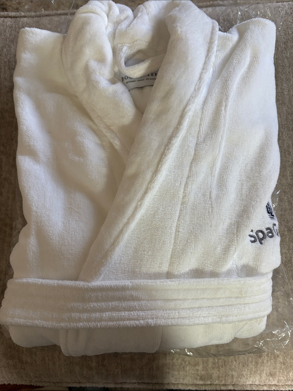 Boca Terry White Plush Spa Robe for Women - Soft Terry Cotton